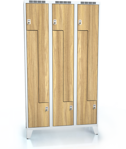 Cloakroom locker Z-shaped doors ALDERA with feet 1920 x 1050 x 500